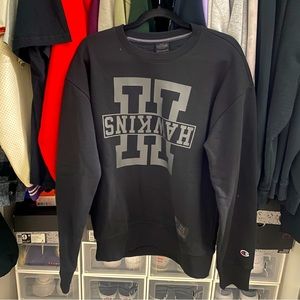 stranger things champion crewneck sweater